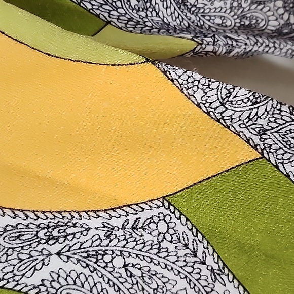 Paisley print bright long sleeve Union Made Vintage top size M - Picture 4 of 12